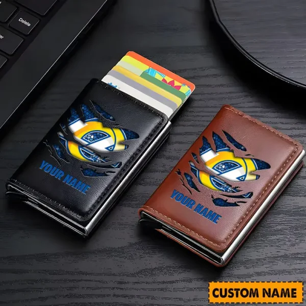 Los Angeles Rams Credit Card Holder Leather Wallet SPTCHLW068