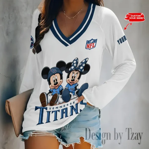 Tennessee Titans NFL Women Cross-Border Long Sleeve T-Shirt New 2025 BGVPS185