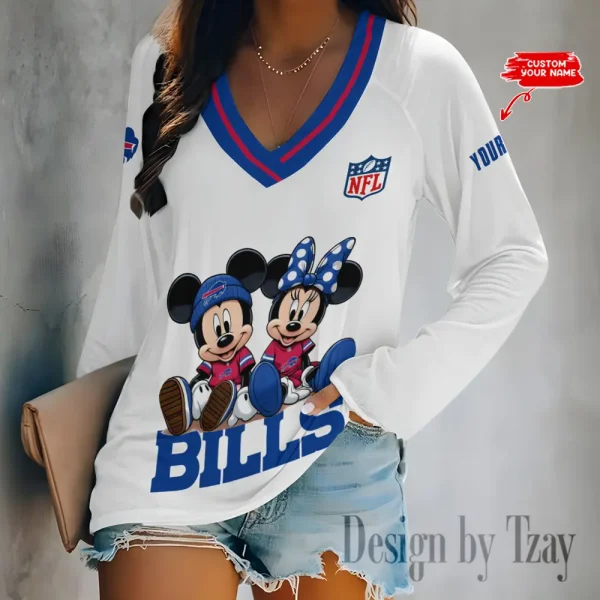 Buffalo Bills NFL Women Cross-Border Long Sleeve T-Shirt New 2025 BGVPS193