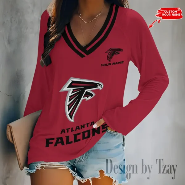 Atlanta Falcons NFL Women Cross-Border Long Sleeve T-Shirt New 2025 BGVPS240
