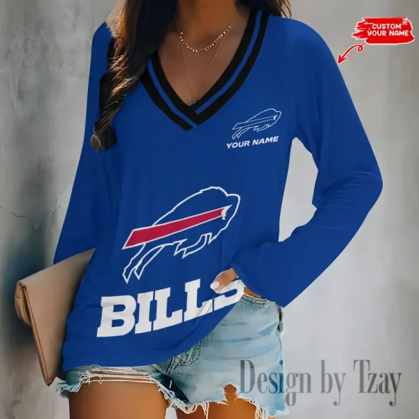 Buffalo Bills NFL Women Cross-Border Long Sleeve T-Shirt New 2025 BGVPS242