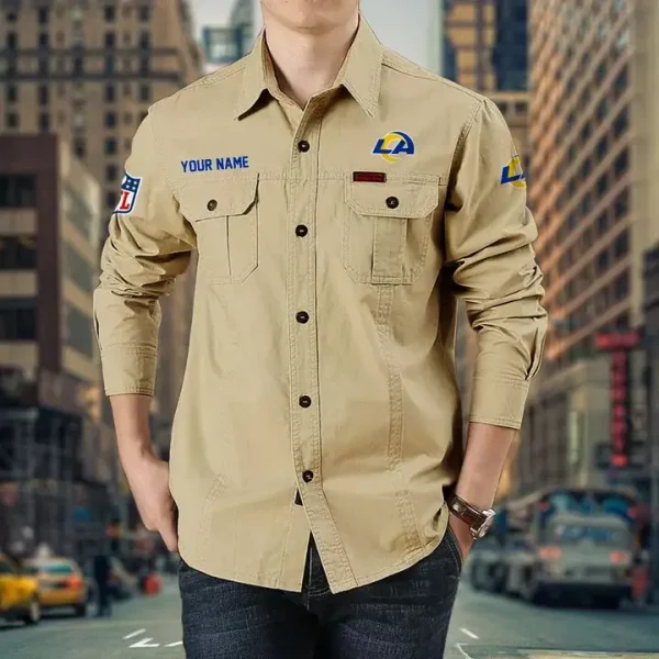 Los Angeles Rams Men's Long Sleeve Work Shirt SPTMLSWS021