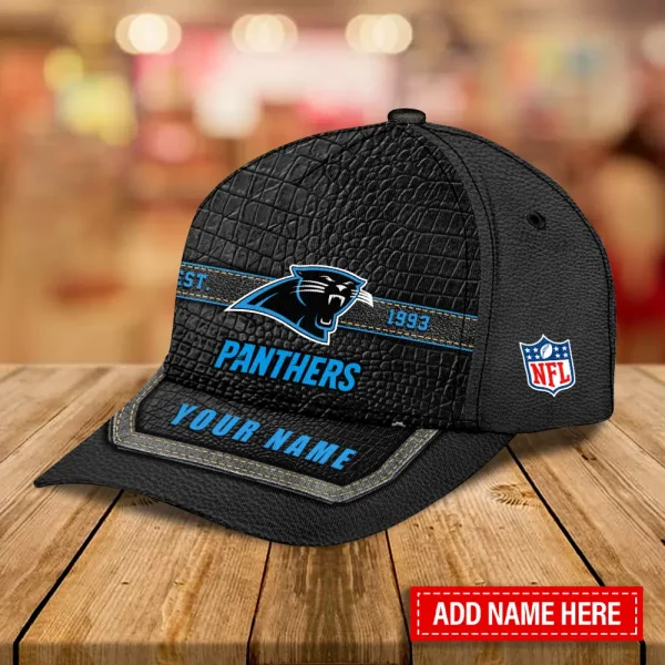 Carolina Panthers Leather Baseball Cap Trending 2025 SPTLBC005