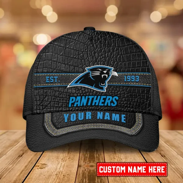 Carolina Panthers Leather Baseball Cap Trending 2025 SPTLBC005 - Image 2