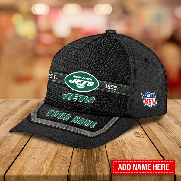 New York Jets Leather Baseball Cap Trending 2025 SPTLBC025