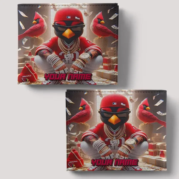 Arizona Cardinals Special All Over Print Leather Horizontal Wallet New 2025 SPTLHTW001 - Image 2