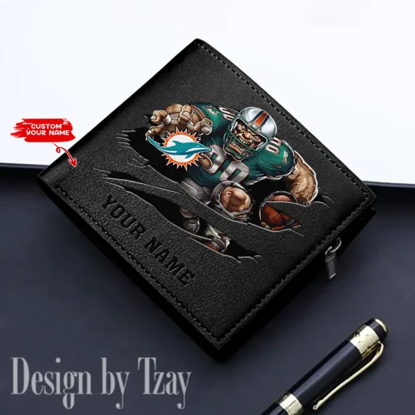 Miami Dolphins Purse Large Capacity Multifunctional Card Pack Gifts New 2025 AZMW181