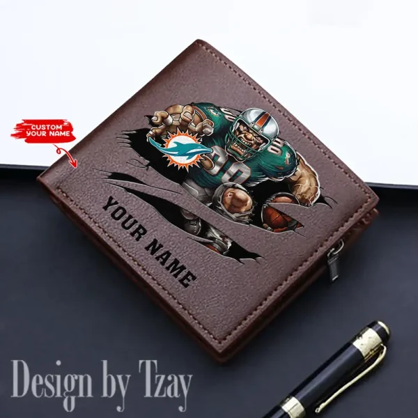 Miami Dolphins Purse Large Capacity Multifunctional Card Pack Gifts New 2025 AZMW181 - Image 2