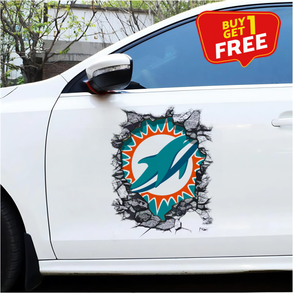 Miami Dolphins Car Door Sticker NFL PT65245