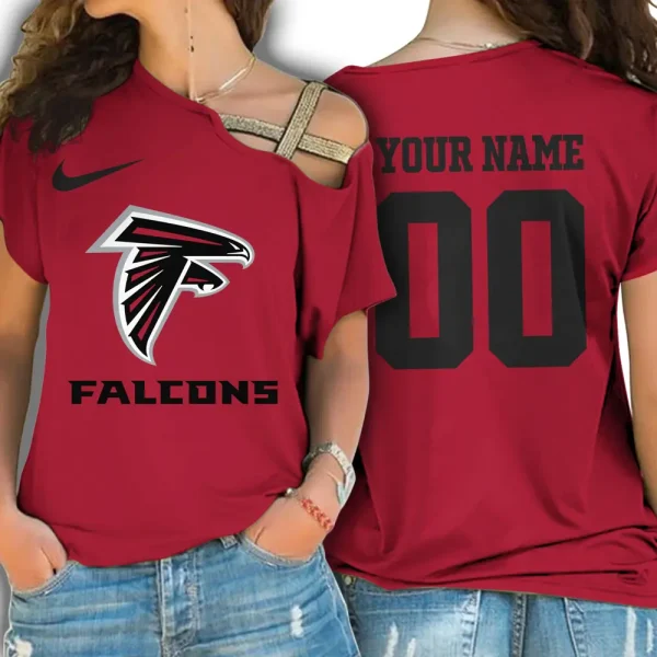 Atlanta Falcons Custom Name One Shoulder Shirt