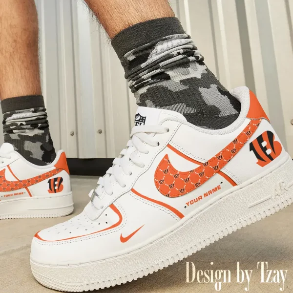 BGAF1S636-Cincinnati Bengals Personalized New AF1 Shoes - Image 2