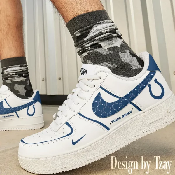BGAF1S642-Indianapolis Colts Personalized New AF1 Shoes