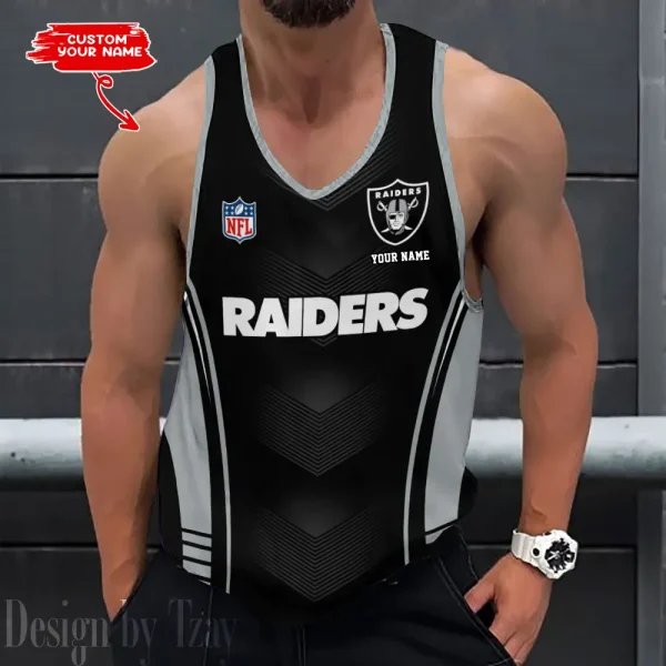 Las Vegas Raiders 3D Printed Sleeveless Sport Tank Top Shirt New Style 2025 AZTTS106
