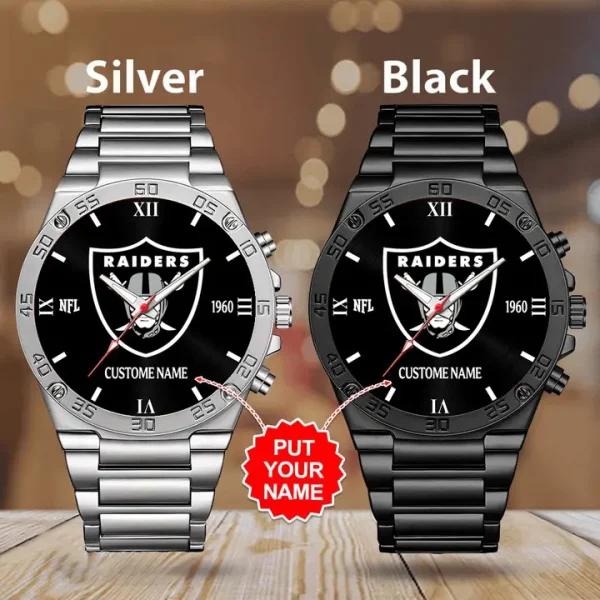 Las Vegas Raiders Stainless Steel Watches Luxury