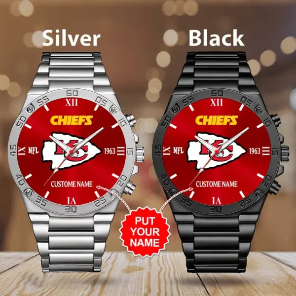 Kansas City Chiefs Stainless Steel Watches Luxury