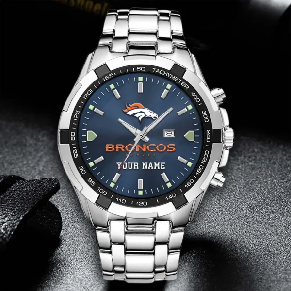 Denver Broncos Alloy Men Quartz Watch - Image 2