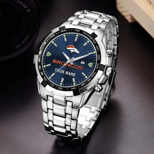 Denver Broncos Alloy Men Quartz Watch