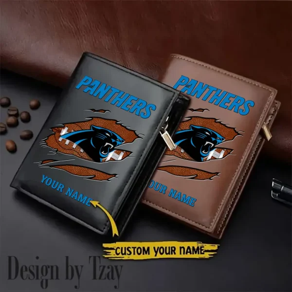 Carolina Panthers Leather Vertical Wallet SPTLVW104