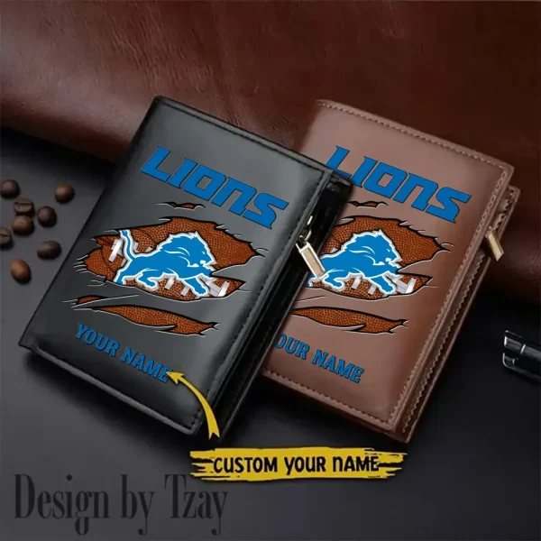 Detroit Lions Leather Vertical Wallet SPTLVW110