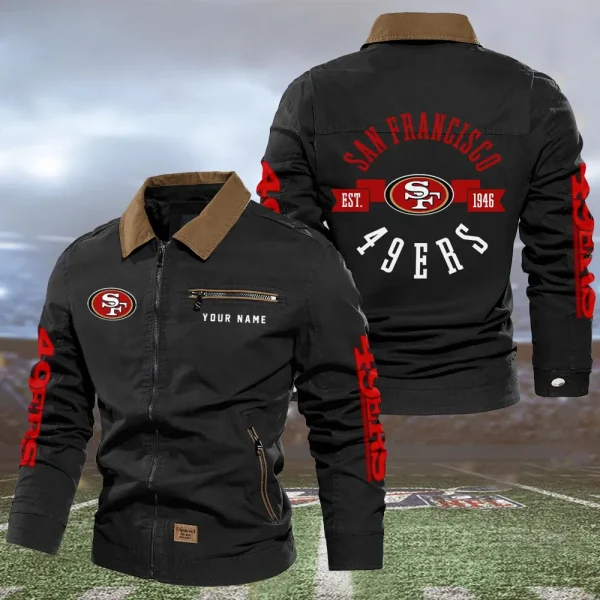 San Francisco 49ers Lapel Jacket SPTLAPELJACKET007 - Image 3