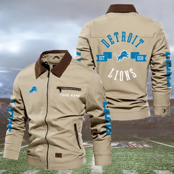 Detroit Lions Lapel Jacket SPTLAPELJACKET008 - Image 2