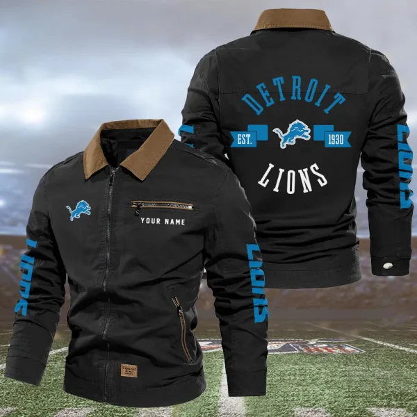 Detroit Lions Lapel Jacket SPTLAPELJACKET008 - Image 3