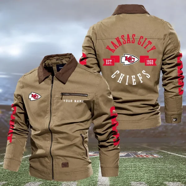Kansas City Chiefs Lapel Jacket SPTLAPELJACKET031 - Image 3