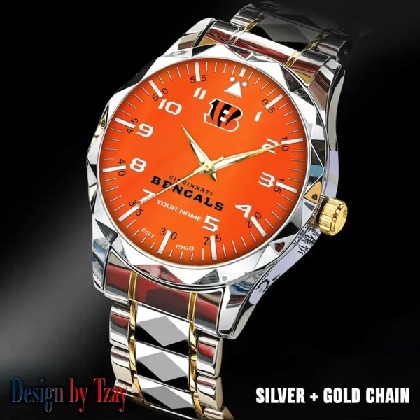 Cincinnati Bengals Luxury Diamond Men Wristwatch Trending 2025 SPTDMW007 - Image 5