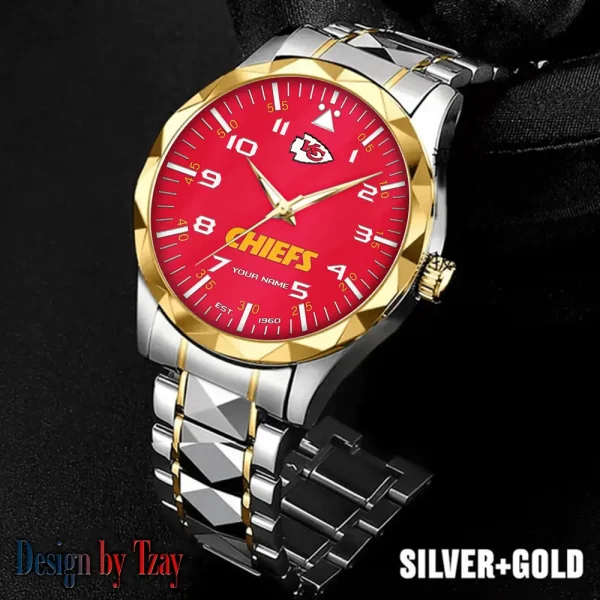 Kansas City Chiefs Luxury Diamond Men Wristwatch Trending 2025 SPTDMW016