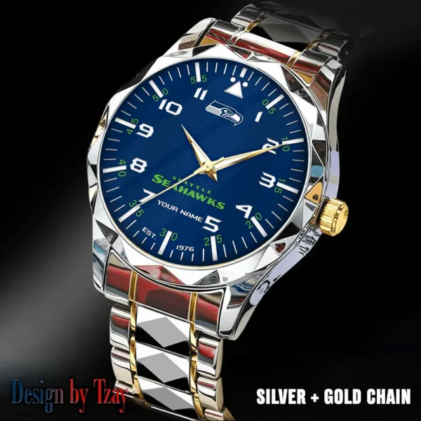 Seattle Seahawks Luxury Diamond Men Wristwatch Trending 2025 SPTDMW029 - Image 5
