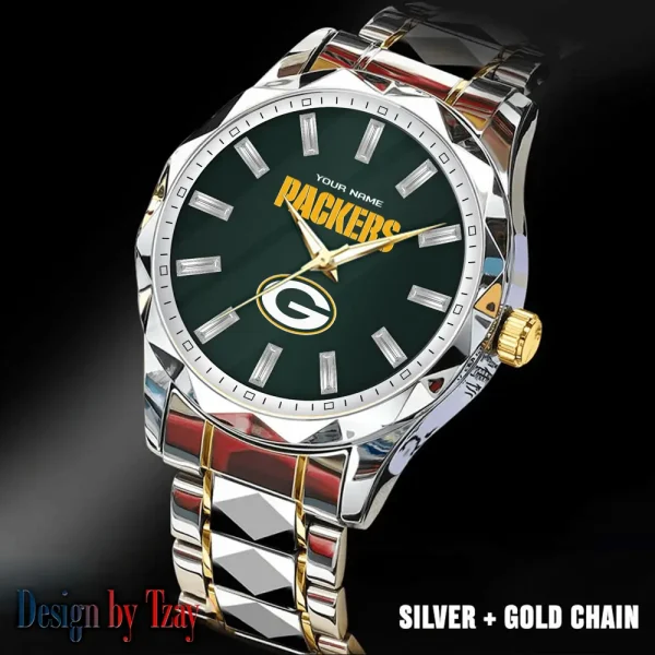 Green Bay Packers Luxury Diamond Men Wristwatch Trending 2025 SPTDMW077 - Image 5