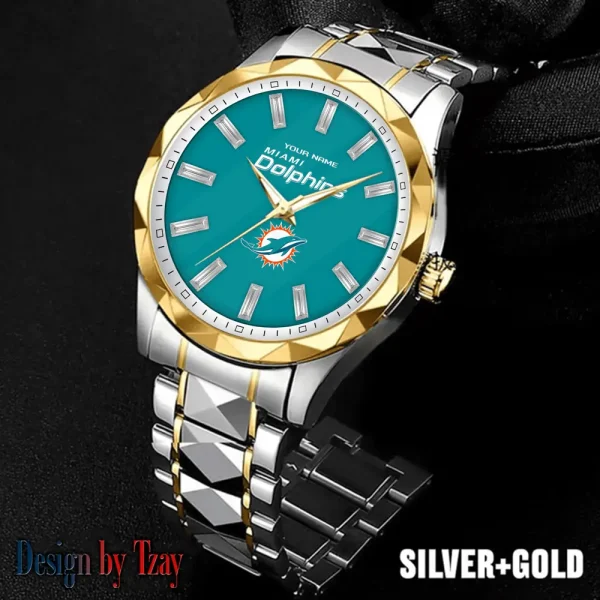 Miami Dolphins Luxury Diamond Men Wristwatch Trending 2025 SPTDMW085