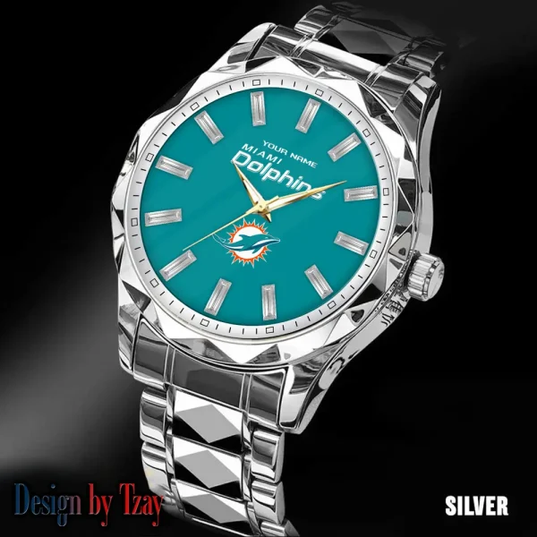 Miami Dolphins Luxury Diamond Men Wristwatch Trending 2025 SPTDMW085 - Image 4