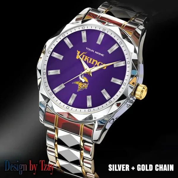 Minnesota Vikings Luxury Diamond Men Wristwatch Trending 2025 SPTDMW086 - Image 2