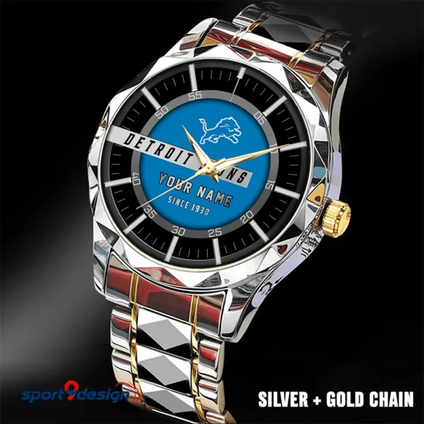 Detroit Lions Luxury Diamond Men Wristwatch Trending 2025 SPTDMW043 - Image 5