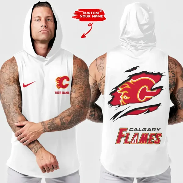 Calgary Flames NHL Sleeveless Pullover Hoodie Trending 2025 AZHTT123 - Image 3
