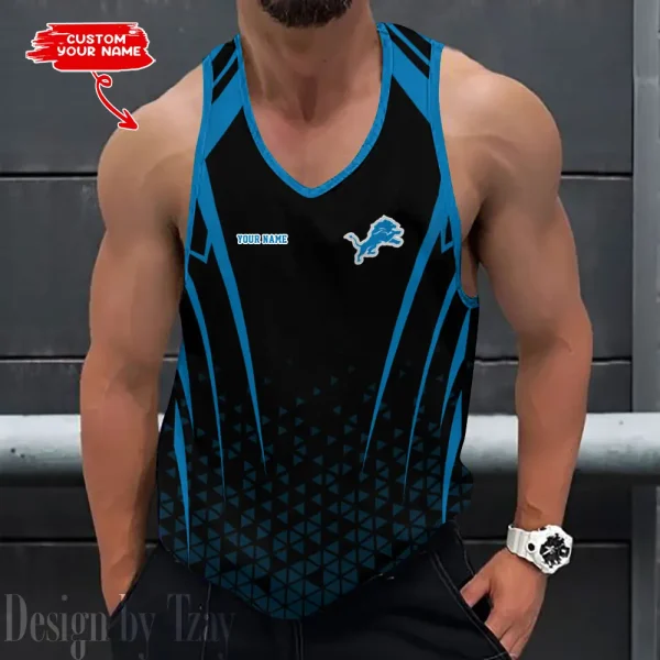 Detroit Lions 3D Printed Sleeveless Sport Tank Top Shirt New Style 2025 AZTTS123