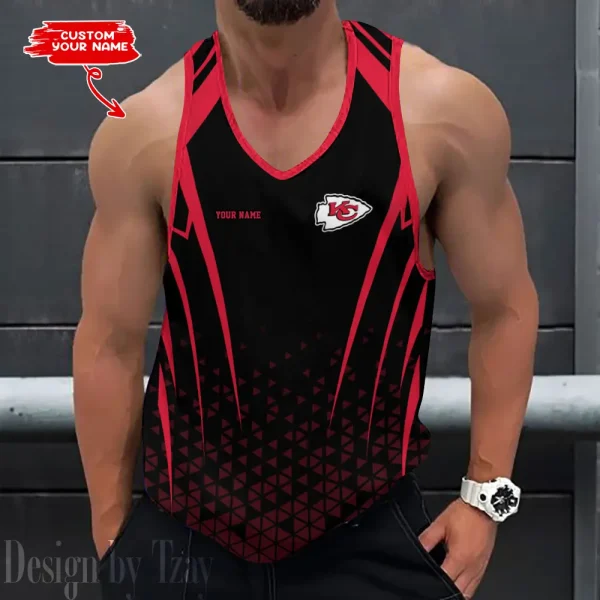 Kansas City Chiefs 3D Printed Sleeveless Sport Tank Top Shirt New Style 2025 AZTTS124