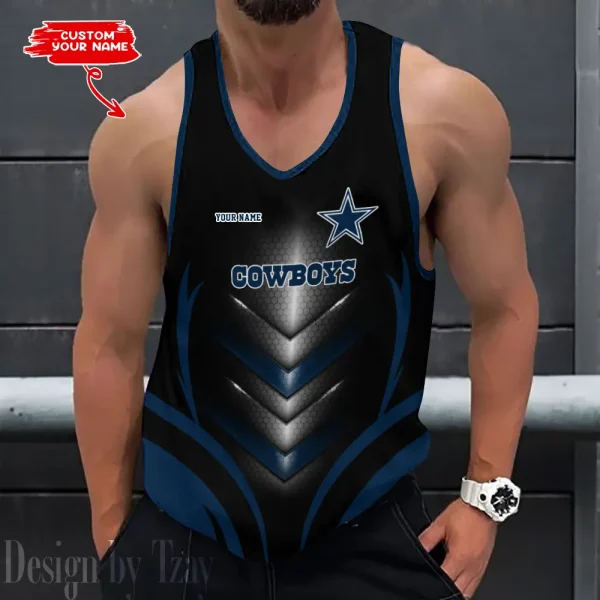 Dallas Cowboys 3D Printed Sleeveless Sport Tank Top Shirt New Style 2025 AZTTS131