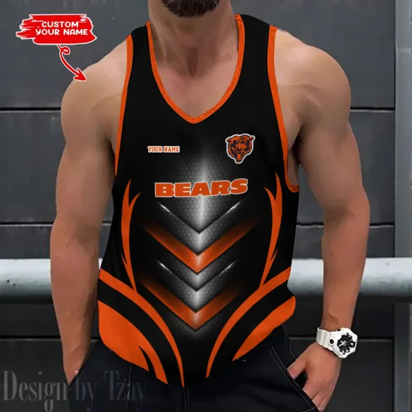 Chicago Bears 3D Printed Sleeveless Sport Tank Top Shirt New Style 2025 AZTTS135