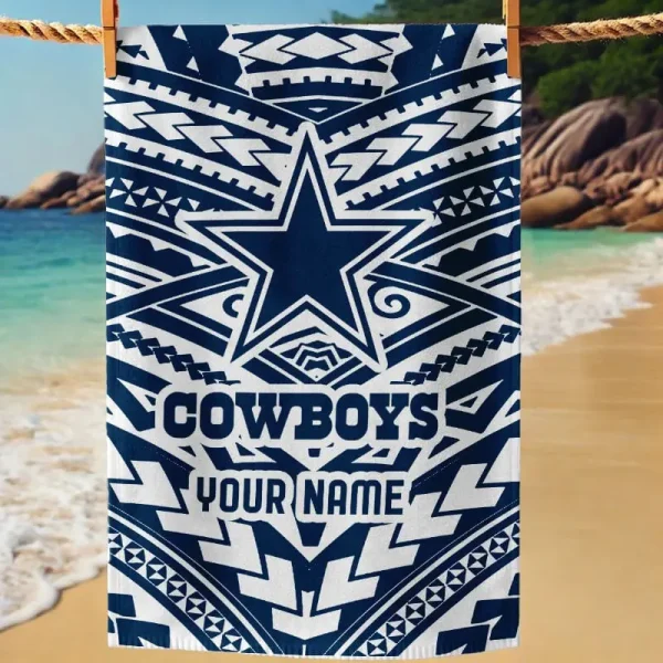 Dallas Cowboys New Style Maori Tribal Pattern Beach Towel