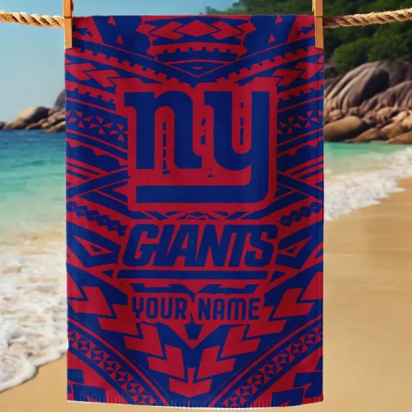 New York Giants New Style Maori Tribal Pattern Beach Towel