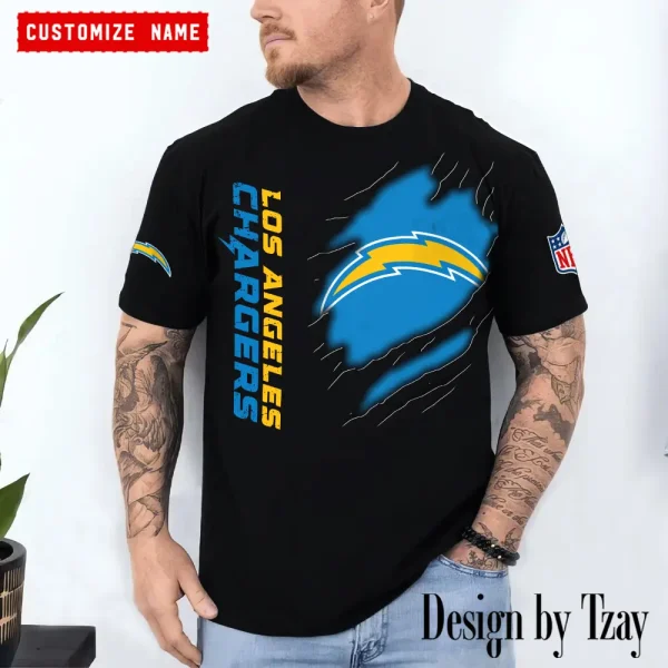 Los Angeles Chargers Summer Fashion Casual T-Shirt Gift For Sport Fans AZTS1053