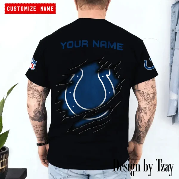 Indianapolis Colts Summer Fashion Casual T-Shirt Gift For Sport Fans AZTS1057 - Image 2