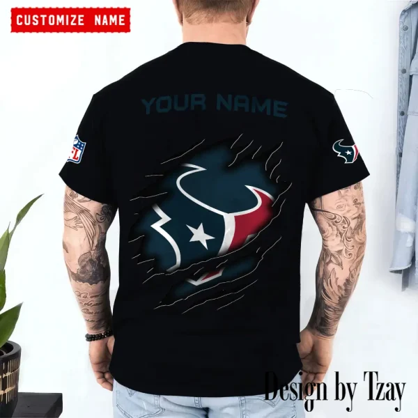 Houston Texans Summer Fashion Casual T-Shirt Gift For Sport Fans AZTS1058 - Image 2