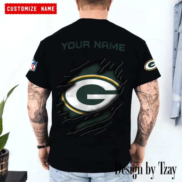 Green Bay Packers Summer Fashion Casual T-Shirt Gift For Sport Fans AZTS1059 - Image 2