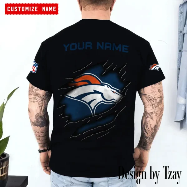 Denver Broncos Summer Fashion Casual T-Shirt Gift For Sport Fans AZTS1061 - Image 2