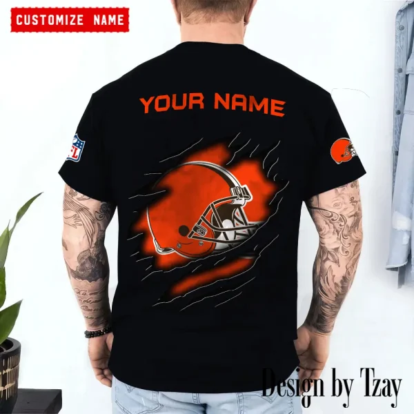 Cleveland Browns Summer Fashion Casual T-Shirt Gift For Sport Fans AZTS1063 - Image 2