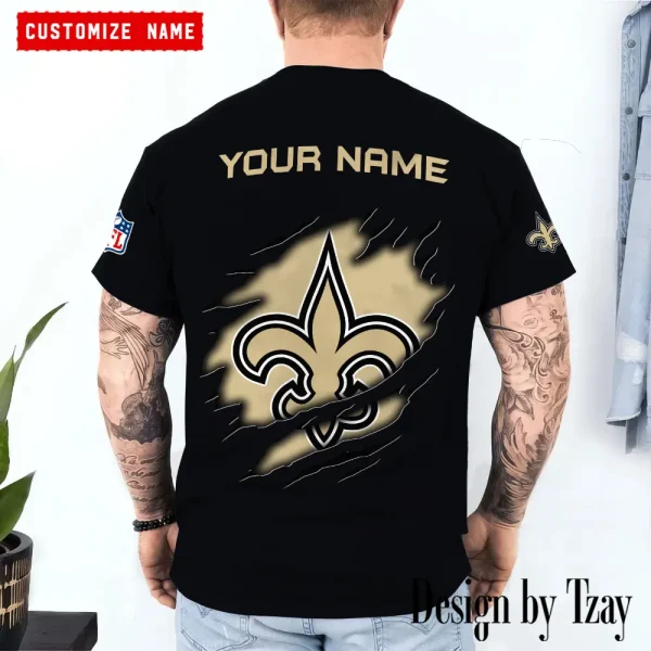 New Orleans Saints Summer Fashion Casual T-Shirt Gift For Sport Fans AZTS1067 - Image 2