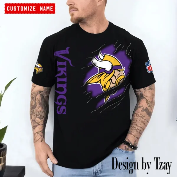 Minnesota Vikings Summer Fashion Casual T-Shirt Gift For Sport Fans AZTS1069